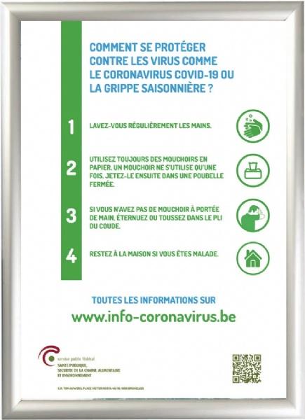 COVID-19 - Cadres d&#39;affichage
