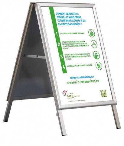 COVID 19 - Chevalets de trottoir ALU ECO Extérieur