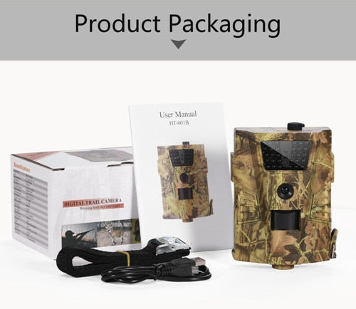 Wildlife Trail Camera HT001B Infrared Night Vision Hunting Cameras 12MP Outdoor Wild Surveillance Tracking