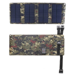 20W Portable Solar Panel 5V Folding Solar Cell Foldable Waterproof USB Port Charger Mobile Power Bank for Phone Battery Outdoor