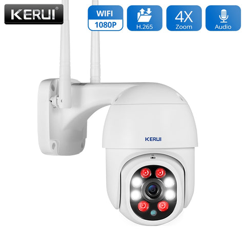 KERUI Yoosee 1080P PTZ Wifi IP Camera Outdoor 4X Digital Zoom AI Detect Wireless Camera H.265 P2P ONVIF 2MP Security CCTV Camera