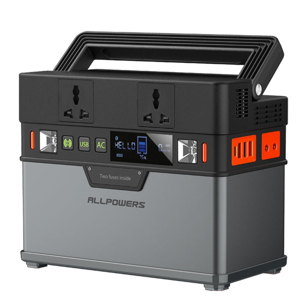 Portable Power Station 372Wh/100500mAh Portable Generator Backup Power UPS Battery Support Solar Charging for Camping