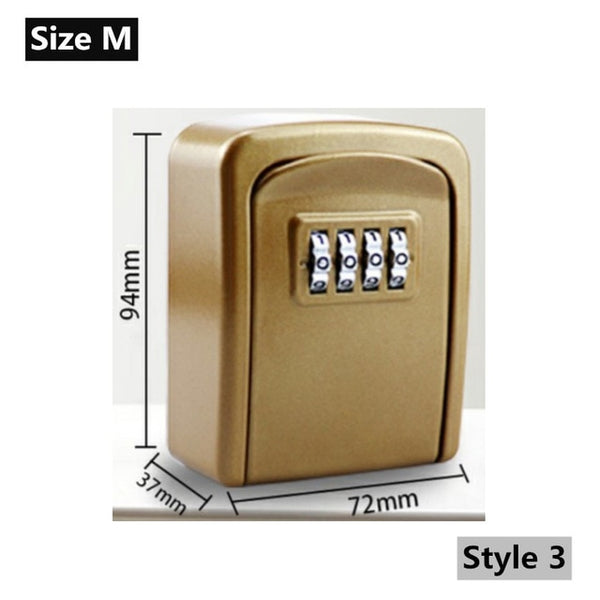Wall Mount Key Storage Secret Box Organizer 4 Digit Combination Password Security Code Lock No Key Home Key Safe Box caja fuerte