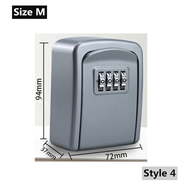 Wall Mount Key Storage Secret Box Organizer 4 Digit Combination Password Security Code Lock No Key Home Key Safe Box caja fuerte