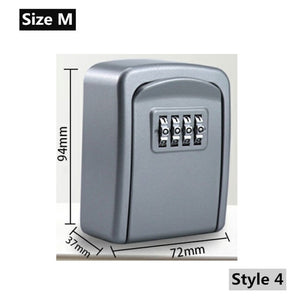 Wall Mount Key Storage Secret Box Organizer 4 Digit Combination Password Security Code Lock No Key Home Key Safe Box caja fuerte