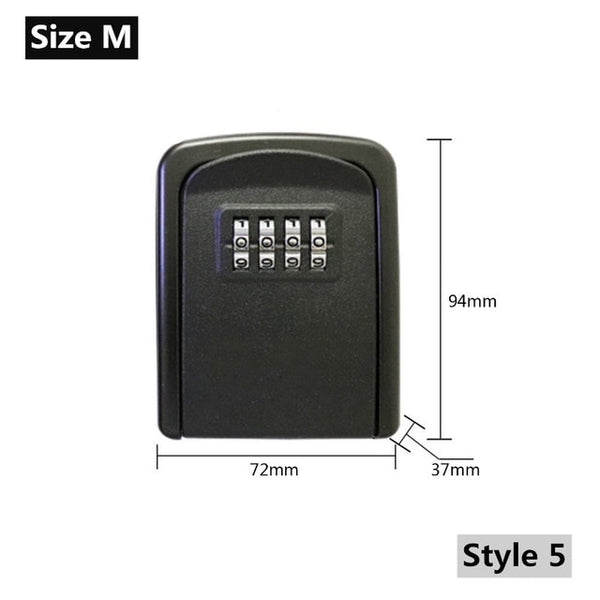 Wall Mount Key Storage Secret Box Organizer 4 Digit Combination Password Security Code Lock No Key Home Key Safe Box caja fuerte