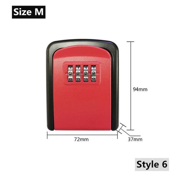 Wall Mount Key Storage Secret Box Organizer 4 Digit Combination Password Security Code Lock No Key Home Key Safe Box caja fuerte