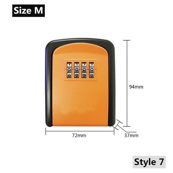 Wall Mount Key Storage Secret Box Organizer 4 Digit Combination Password Security Code Lock No Key Home Key Safe Box caja fuerte
