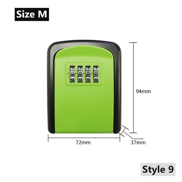 Wall Mount Key Storage Secret Box Organizer 4 Digit Combination Password Security Code Lock No Key Home Key Safe Box caja fuerte