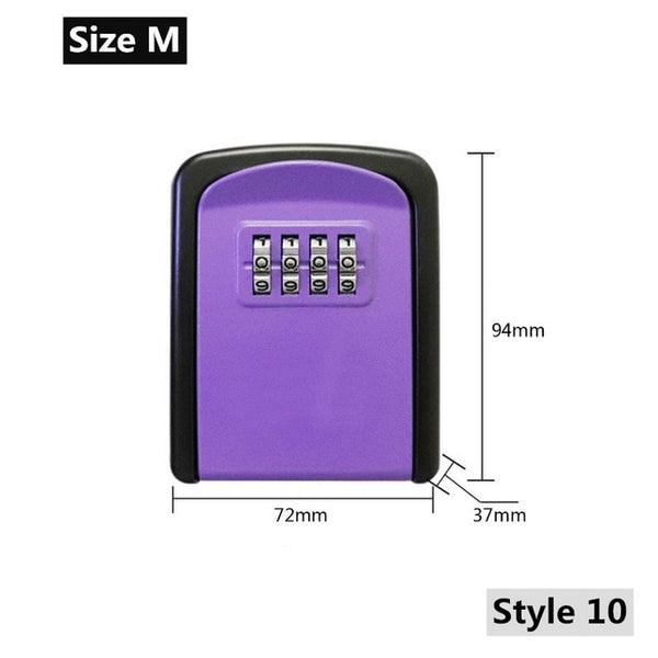 Wall Mount Key Storage Secret Box Organizer 4 Digit Combination Password Security Code Lock No Key Home Key Safe Box caja fuerte