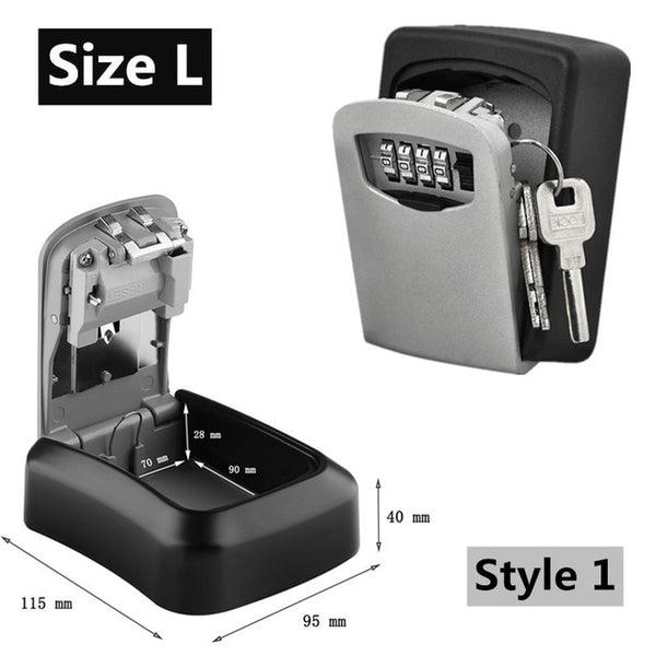 Wall Mount Key Storage Secret Box Organizer 4 Digit Combination Password Security Code Lock No Key Home Key Safe Box caja fuerte