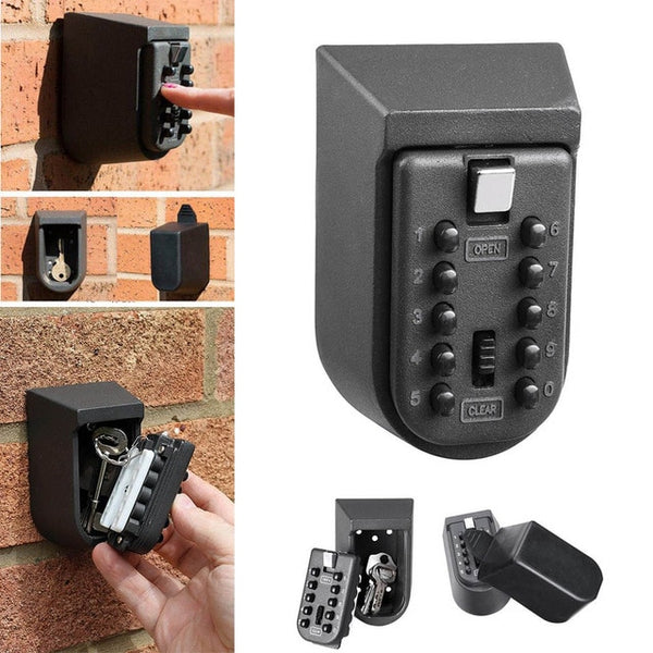 Wall Mount Key Storage Secret Box Organizer 4 Digit Combination Password Security Code Lock No Key Home Key Safe Box caja fuerte