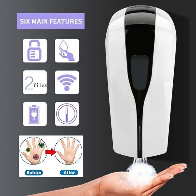 Hand Desinfection Spray Machine 1000ml Touchless Hand Wall-Mounted Automatic Sensor Mist Spray Hand Disinfection For Sprayer